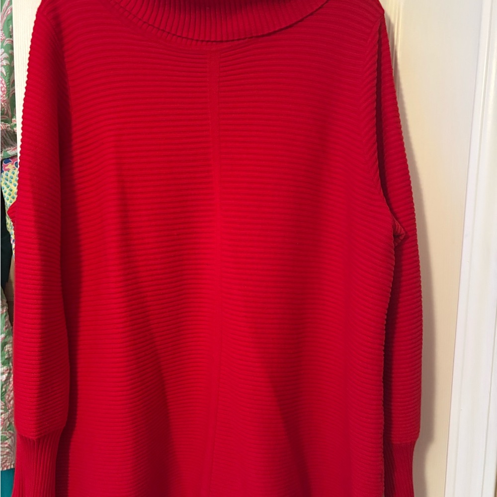 Cyrus Vibrant Red Cowl Neck Sweater
